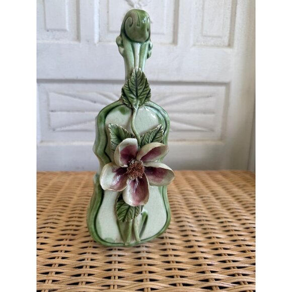 Vintage 50's Vee Jackson California Pottery Violin Wall Pocket Vase Flower - Picture 10 of 16